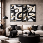 Obraz Abstract w czarnej ramie 100x140 2