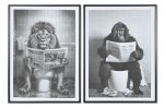 Obraz Animals Toilet 50x70 cm 1