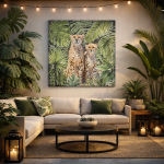 Obraz Dżungla i Leopardy 100cm - Inart 2