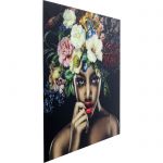 Obraz szklany Pretty Flower Woman 100x100  - Kare Design 3