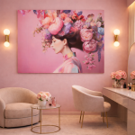 Obraz szklany Rosé Muse 150x100 cm 2
