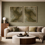 Obraz Waves 3D green 80x120 cm 2