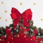 Obrus świąteczny Kokardka 140x240 czerwony 3