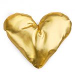 Poduszka Cushion Heart złota 1