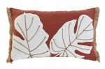 Poduszka dekoracyjna Jute Leaf terrakota 1