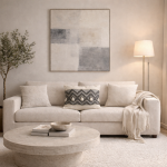 Poduszka eko z tworzywa sztucznego z recyklingu 45x45 ivory  - Atmosphera 2