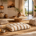 Poduszka podłogowa Seaview w paski retro - Atmosphera 2