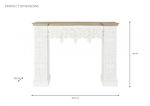Portal kominkowy Lux rzeźbiony biały - Item International 6
