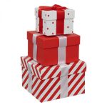 Pudełka na prezenty Candy czerwono-białe  - Atmosphera 1