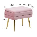 Puf aksamitny różowy 50cm - Inart 5