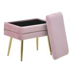 Puf aksamitny różowy 50cm - Inart 3