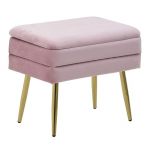 Puf aksamitny różowy 50cm - Inart 1