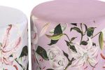 Puf aksamitny w kwiaty Fleurs  - Item International 2