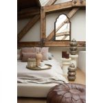 Puf Heritage skórzany 58 cm brązowy 2