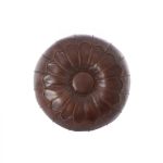 Puf Heritage skórzany 58 cm ciemnobrązowy 2