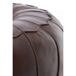 Puf Heritage skórzany 58 cm ciemnobrązowy 5
