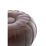 Puf Heritage skórzany 58 cm ciemnobrązowy 3