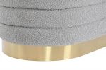 Puf ławka Boucle szara ze schowkiem - Item International 6