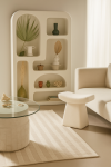 Puf Lidal boucle biały ivory - Boltze 2