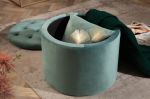 Puf Modern Barock aksamitny ze schowkiem miętowy - Invicta Interior 3