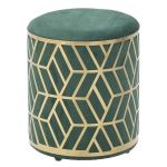 Puf Modern Barock Ornament zielony - Inart 1