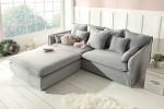 Puf Ottoman Heaven rustykalny lniany szary - Invicta Interior 7