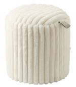 Puf Soft Rib biały okrągły  1