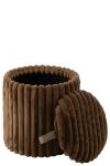 Puf Soft Rib brązowy okrągły 2