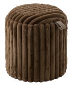 Puf Soft Rib brązowy okrągły 1