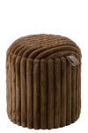 Puf Soft Rib brązowy okrągły 1
