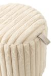 Puf Soft Rib ecru okrągły 3