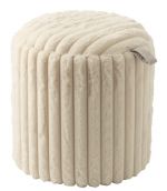 Puf Soft Rib ecru okrągły 1