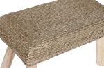 Puf taboret jutowy z drewna - Item International 3