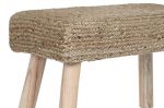 Puf taboret jutowy z drewna - Item International 4