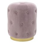 Puf Veloute Stool Royal różowy  - Inart 1