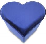 Pufa Serce niebieski kobaltowy 3