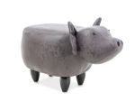 Pufa Piggy szara 1