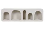 Regał ścienny owalny Cement biały ivory 100 cm 1