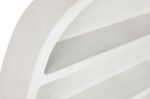 Regał ścienny owalny Cement biały ivory 100 cm big 4