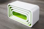 Regały Lounge białe & zielone zestaw 4 szt na ścianę  - Invicta Interior 3