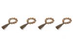 Ringi na serwetki boho z koralikami z drewna zestaw  - Item International 3