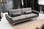 Sofa Bellezza 208 cm aksamitna szara  - Invicta Interior 3