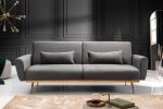 Sofa Bellezza 208 cm aksamitna szara  - Invicta Interior 14