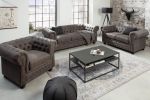 Sofa Chesterfield 2 antik look szara  - Invicta Interior 9