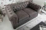 Sofa Chesterfield 2 antik look szara  - Invicta Interior 4