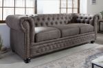 Sofa Chesterfield 3 antik look szara - Invicta Interior 3