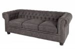 Sofa Chesterfield 3 antik look szara - Invicta Interior 2