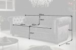 Sofa Chesterfield aksamitna szara - Invicta Interior 9