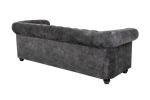 Sofa Chesterfield aksamitna szara 3