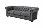 Sofa Chesterfield aksamitna szara - Invicta Interior 2